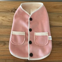 바이담수미 강아지 골덴 조끼, 핑크