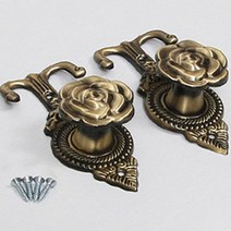 창안애 엔틱커튼걸이 세트 13.5cm, 장미, 1세트
