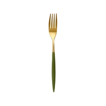 까사무띠 아모르 무광 골드 디너 포크, 그린, 1개