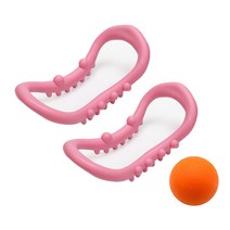 멀티 요가링 2p + 싱글 마사지볼 랜덤발송 2p 세트, 핑크