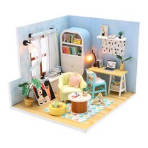 꼬미딜 작업 공간 소형 미니어처하우스 DIY 키트 + 제작도구, 혼합색상