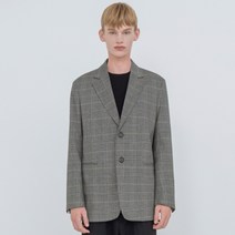 씨오큐 남성용 WOOL BLEND CHECK BLAZER