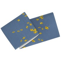 알럽홈 린넨 단색 꽃나무 테이블러너, 네이비은행잎, 50 x 150 cm