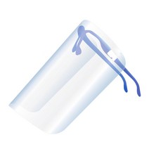 작업용 얼굴보호 필름교체형 안전고글 마스크, 1개