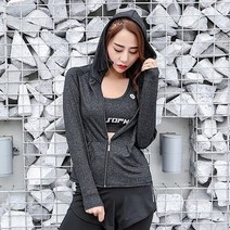 여성용 요가 집업 후드 재킷 WT-001
