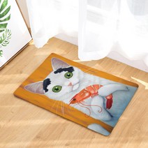 알럽홈 고양이 프린팅 흡수 매트, TYPE2