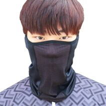 세컨윈드 매쉬 냉감 스포츠 마스크, 블랙
