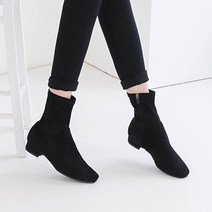 멜팅나인 여성용 쫀쫀삭스 앵클부츠 EV3060지퍼 3cm