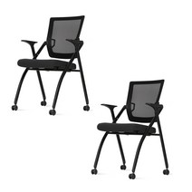 린백 접이식 의자 LB110S 2p, 블랙