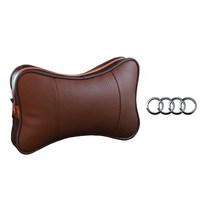 에이비씨파츠 차량용 고급가죽 목쿠션 브라운, 아우디