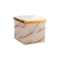 대리석 무늬 수납 스툴 38 x 38 x 38 cm, TYPE02