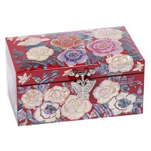 예담아 랑재 김영만 프리미엄 전통 기념품 장미 자개함 레드, 1개