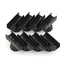 가구조절발 15mm 8p, 블랙