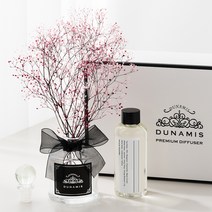 뒤나미스 벚꽃 디퓨저 + 투톤 분홍 장식 검정색 용기, 12 블랙체리