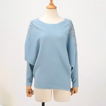 몬테밀라노 여성용 포인트 레이스 긴소매 티셔츠