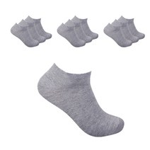 남성용 무지 스포츠 면 스니커즈 양말 10켤레, 그레이