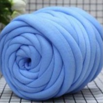자이언트 빅얀 왕모찌 패브릭 얀 굵은 털실 1kg, 진블루