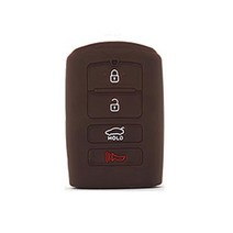 뽀마 기아 올뉴 K7/K9 스마트키 실리콘 케이스, 브라운, 1개