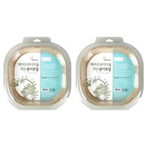 쿠킹플러스 에어프라이어용 자연 종이호일 사각 23cm 50p, 2개
