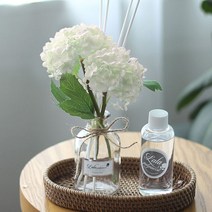 벚꽃수국 플라워 디퓨저 병 + 용액 100ml + 화이트수국 + 스틱 4p + 선물박스 세트, 5. 그린티