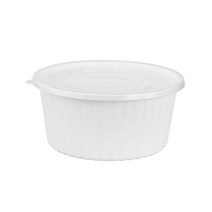 일회용 사출 감자탕용기 백색 중 2.7L, 1개입, 100개