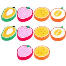 ABM 과일스펀지 수세미 디자인 랜덤발송, 10개, 1개입