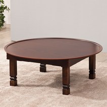 백수소반 원형 앤틱상 75