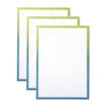 오로라 그라데이션 B5 양면 떡메모지, 오로라 연두, 3개