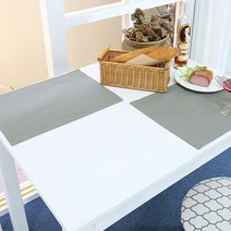 나산데코 순면 테이블매트 4p, 그레이, 40 x 30 cm