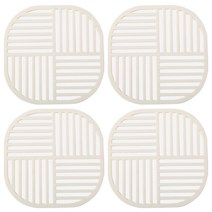 푸코 스쿼드 실리콘 컵받침 4p, 화이트