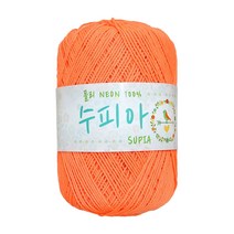 퀼트여왕 수피아 코마면사 뜨개실, 36 형광주황, 1개
