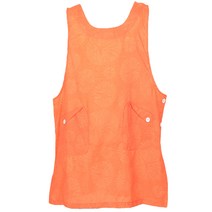 얇은 화사패턴 원피스 앞치마 L LA102, 오렌지, 1개