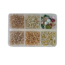 샤론델 크리스탈 비즈 DIY 마스크 목걸이 만들기 세트 중급자용, 과즙 팡팡 타입, 1세트