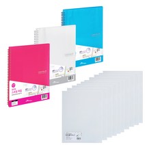 에코청운 칼라칩 스프링화일 20매 A4 3p + PP 명함 L홀더 A4 10p 세트, 랜덤발송(스프링화일), 투명(명함홀더), 1세트