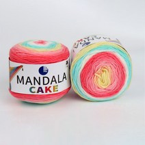 허니멜로 방울 블랭킷 뜨개질 코바늘 태교 DIY 세트, 1세트, 만다라케이크얀(롤리팝파스텔)