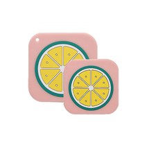 컵코스터 + 냄비받침 세트, 레몬