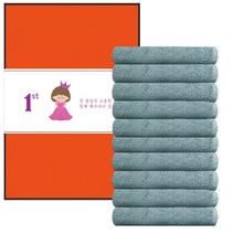 송월타월 클린무지 세면타월 150g 30수 면사 10p + 케이스 10p + 돌잔치띠지 500 x 70mm 10p, 터키스(세면타월), B타입(띠지), 1세트