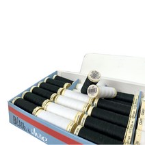 구터만 폴리사 아플리케 손바느질실 2종 x 20p 세트 1, 블랙 + 화이트, 100m