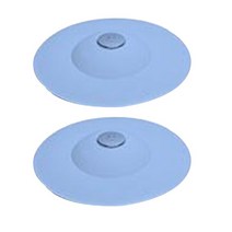 재미월드 원터치 세면대 욕조 하수구 마개 블루 2p, 1개
