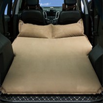 SUV 차량용 2인용 스웨이드 자충 에어매트, 브라운