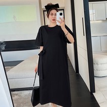 유니제이 블록 리본 스트랩 원피스