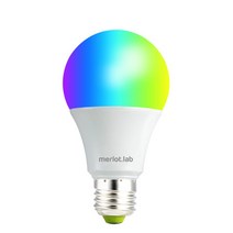 메를로랩 플리커프리 블루투스 RGB LED 스마트 전구 8W, 1개