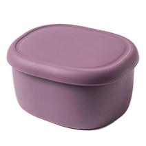 키친팩토리 파스텔 실리콘 라운드 밀폐용기 버건디 300ml, 1개, 단품