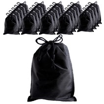 부직포 복주머니 더스트백 12 x 15 cm 25p, 블랙, 1개