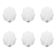 하라데코 다용도 접착식 벽후크 6p + 양면테이프 6p, 화이트, 1세트