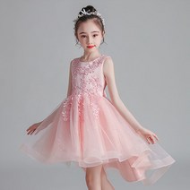 엔젤아이 여아용 민소매 꽃너울 언발드레스