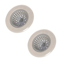 라이프핏 싱크대 배수구 실리콘 분리거름망 11cm, 베이지, 2개