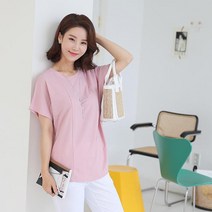 데드라 땡큐언발 버튼 중년여성 티셔츠 TBZ3537