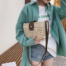 머니조이 라탄 크로스백