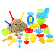 해피플레이 모래놀이 25종 세트, 혼합색상, 380g